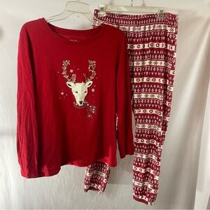 Jammies for your families red fair isle pjs Christmas